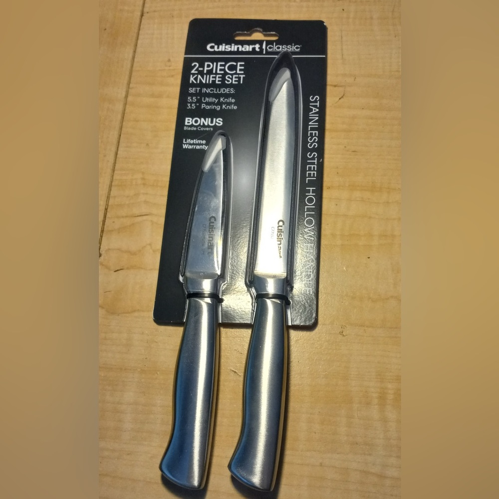 NEW Cuisinart Classic Hollow Handle 2 piece knife set 5.5" Utility & 3.5" Paring